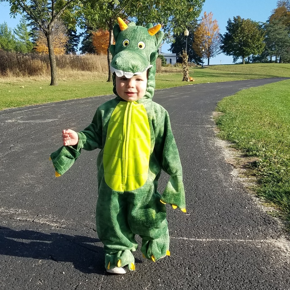 Plush Green Dragon costume 12-18months